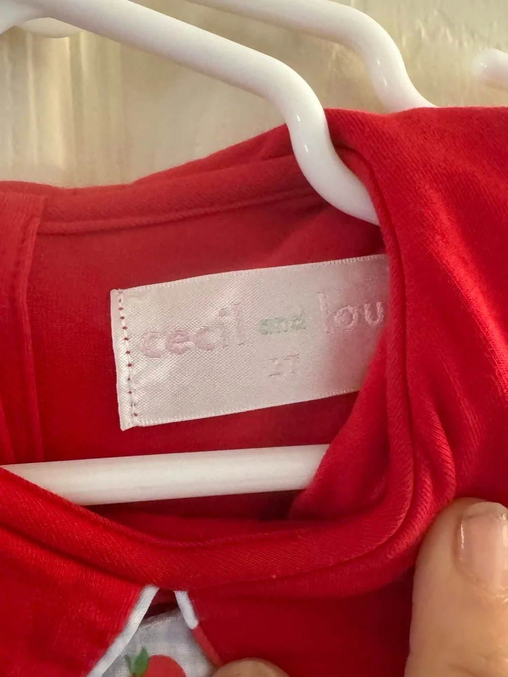 Cecil and Lou Red Apple Print 2T  Romper with Red Matching Shirt
